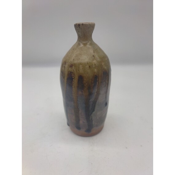 ヴィンテージ 1970 年代 アート 陶器 バド花瓶 アーティスト サイン