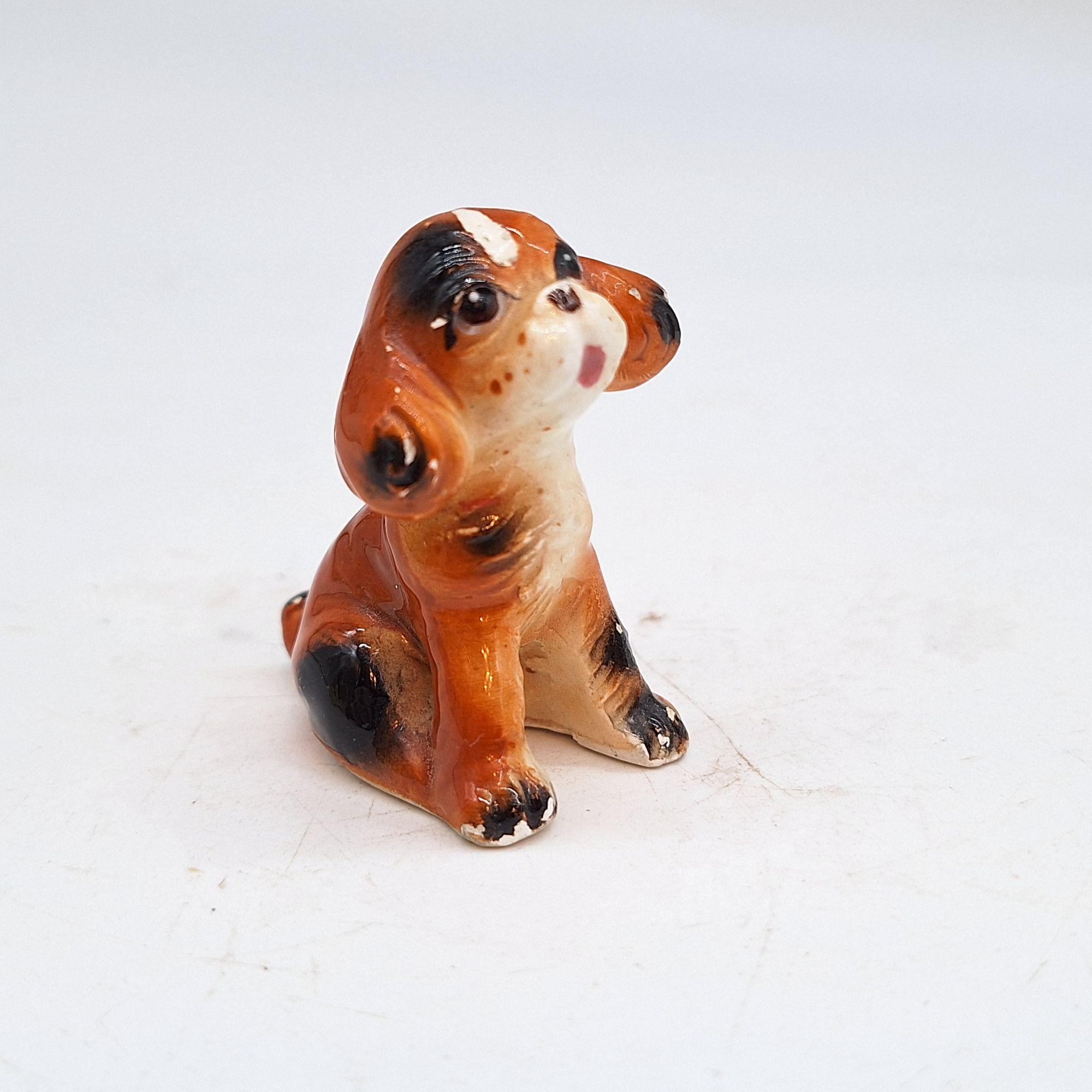 ミニチュア コッカー スパニエル 子犬 セラミック ヴィンテージ