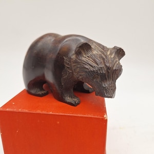 Hand Carved Ironwood Grizzly Bear Figurine: Alaskan Lodge Decor