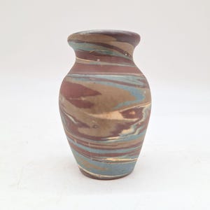 Niloak Mission Swirl Vase antike Keramik Eagle Pottery Co Arkansas klein 3,5 "