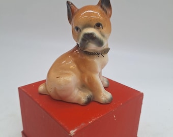 ボクサー犬 置物 黒と白 ボクサー犬 置物 黒と白 犬のオブジェ・置物