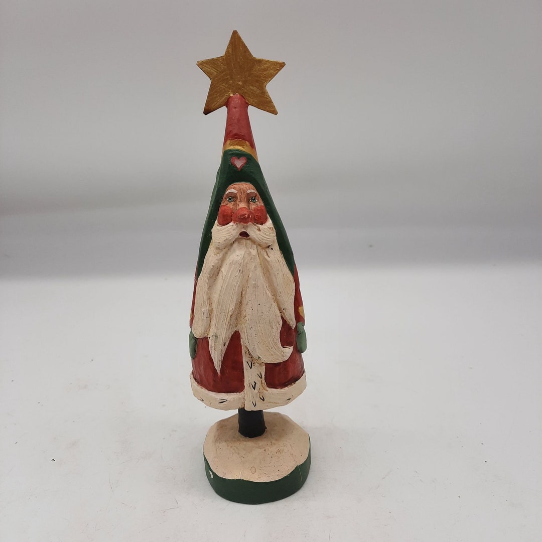 Vintage 1989 House of Hatten Folk Art Santa D. Calla Christmas Figurine