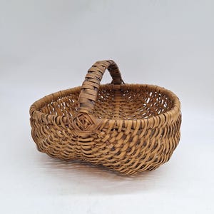 Handmade Split Wood Egg Basket: Rustic Country Cottage Decor