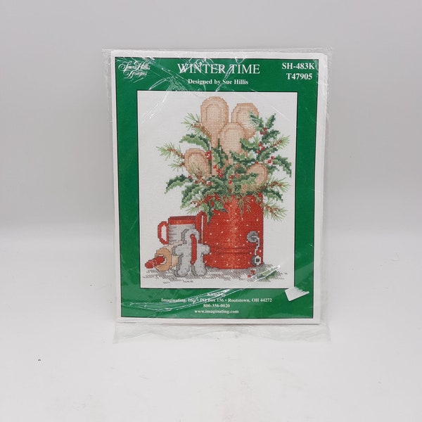 Christmas cross stitch kit Winter Time Sue Hillis Designs Country kitchen decor