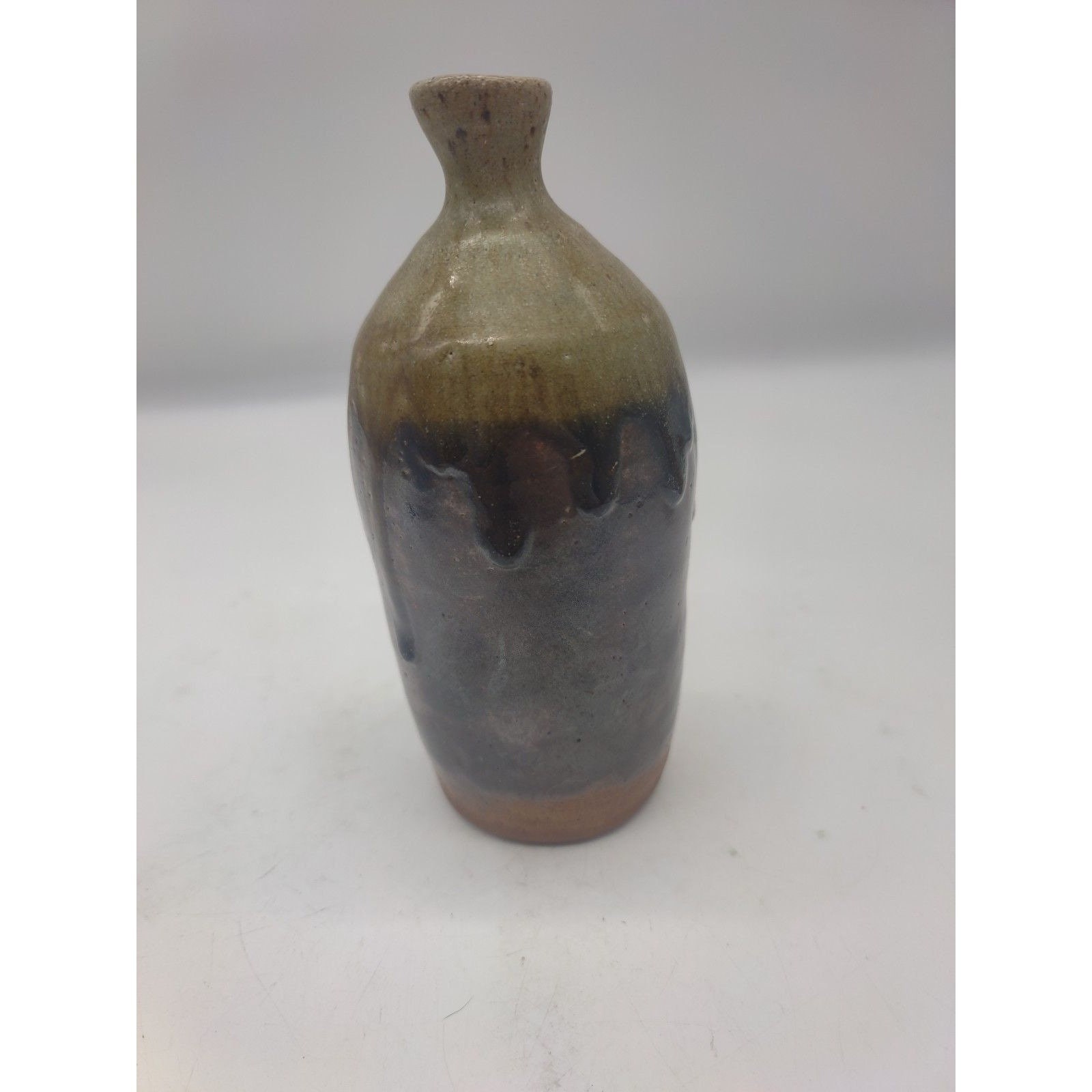 ヴィンテージ 1970 年代 アート 陶器 バド花瓶 アーティスト サイン