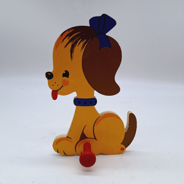 Vintage cute puppy dog coat peg Garderobe Hund Wiff No. 3155 Mertens-kunst