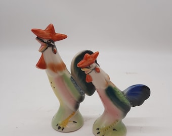 Mid Century Hahn Huhn Salz Pfeffer Streuer Set AP Japan Kitsch Küche Dekor