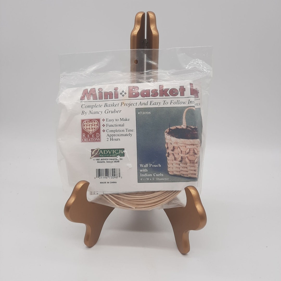 Jadvick beginner split wood w/handle basket weaving kit, 12"x8  x8" sealed