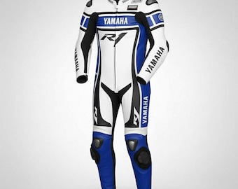 Mono de cuero para moto Yamaha – Protección CE Nivel 2