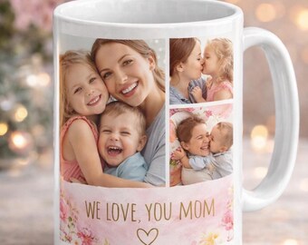 Personalized Photo Collage Coffee Mug, Mothers Day Gift