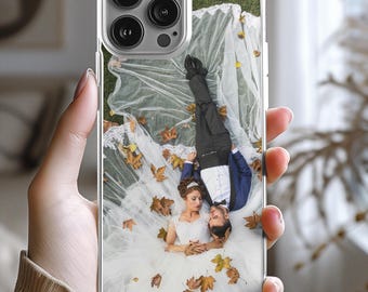 Custom Photo Phone Case • Personalised Picture iPhone Case • Upload Your Photos Case • Clear Protective Phone Cover • Gift for Mom & Family