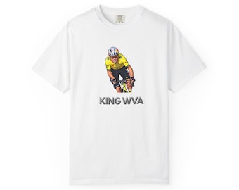 サイクリストイラスト「キング・ワウト・ファン・アールト」Tシャツ | ロードバイクレースグラフィック