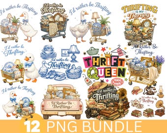 Paquete PNG "Prefiero ir de compras de segunda mano", diseño de cita de carrito de compras de segunda mano, PNG de compras de segunda mano, diseño de camiseta con estética de compras de segunda mano, amante de las compras vintage
