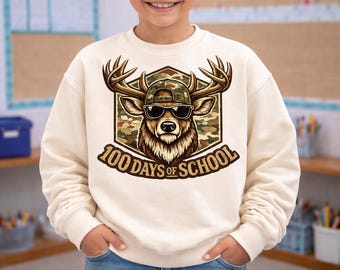 Bucked' 100 días de escuela PNG, Hilo de gancho PNG, Estilo de gancho de pestillo, Caza de ciervos PNG, Diseño de 100 días de escuela para niños, Cazador de ciervos PNG, Archivo digital