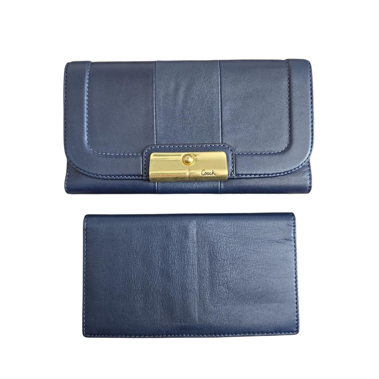 Coach Vintage Blue Leather Wallet - Etsy