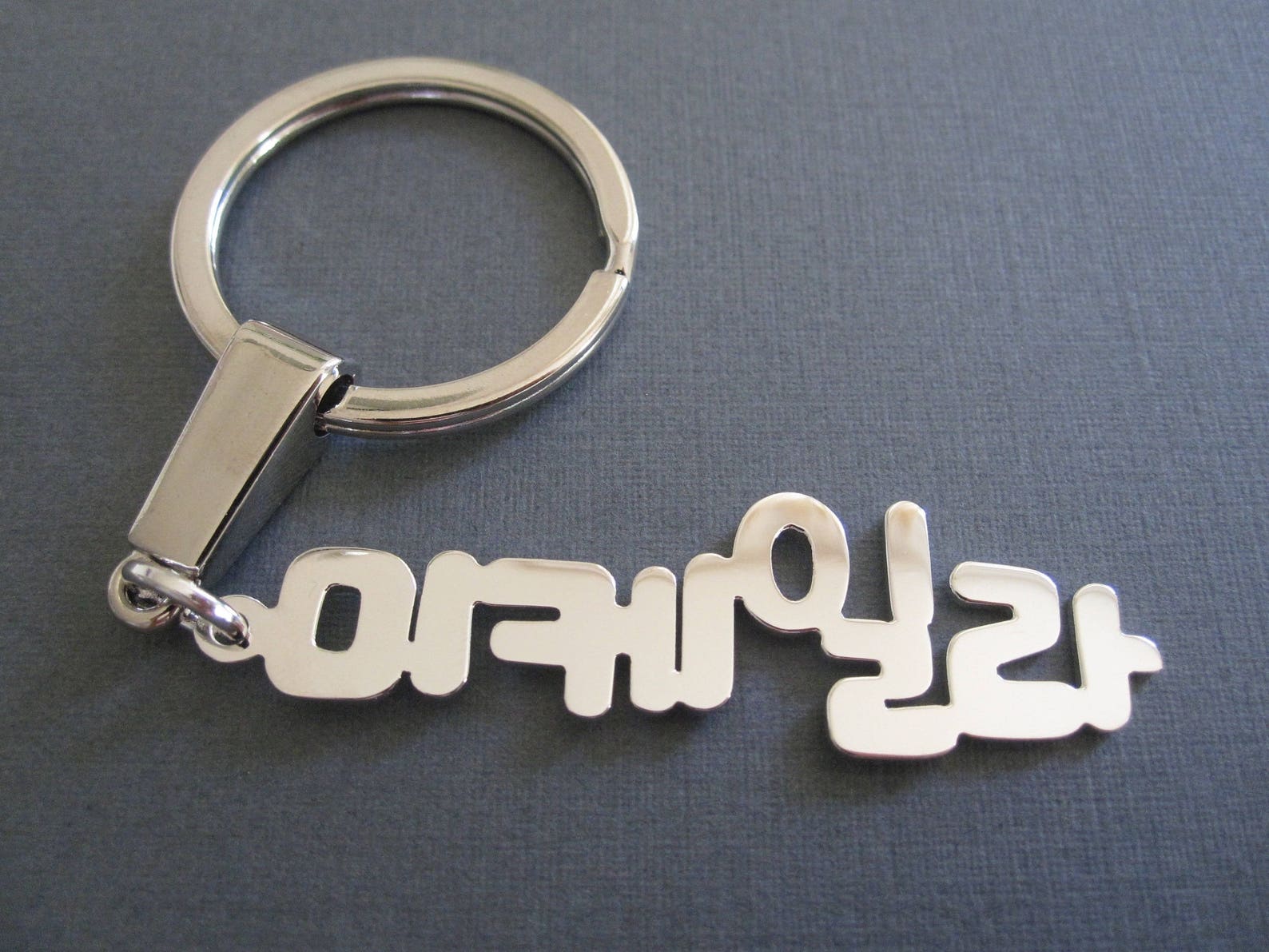 Personalized Korean Name Keychain 3 Colors Korean Keychain Etsy