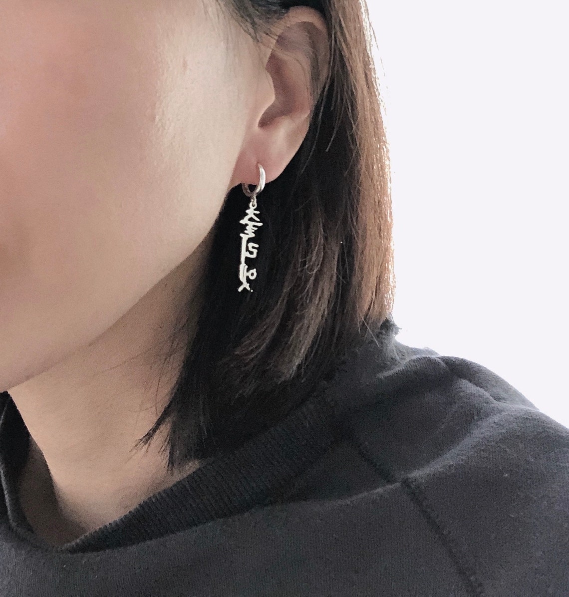 Personalized Mini Korean Name Earrings in 4 Colors & 2 styles Etsy