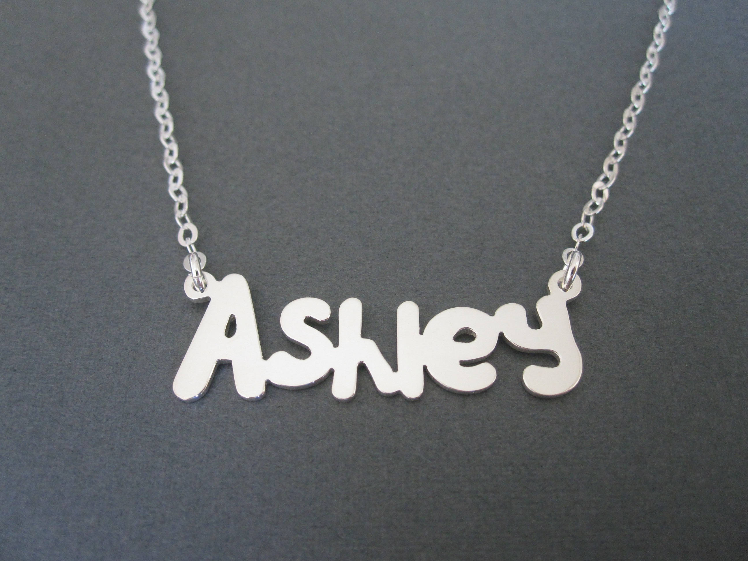 Personalized Sterling Silver Name Necklace Custom Name Etsy
