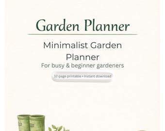Garden Planner Printable | Garden Planning Workbook | Seasonal Garden Planner PDF | Garden Layouts & Logs | Instant Download