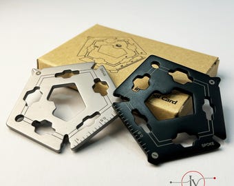 Multiherramienta de Acero Inoxidable Personalizada, Herramienta EDC Grabada para Camping Senderismo y Aventuras al Aire Libre
