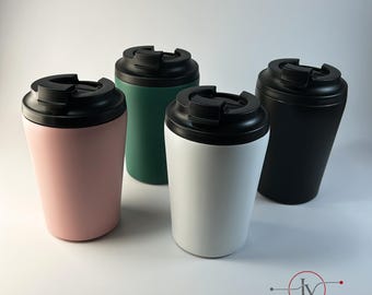 Taza de Acero Inoxidable Personalizada 12oz, Taza de Camping Grabada con Láser, Jarra Térmica con Nombre, Regalo para Acampada y Viaje