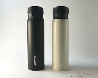 Botella de Agua Personalizada de Acero Inoxidable 480ml, Botella Grabadacon Doble Pared Aislada, Interior 316 - Executive UZSPACE