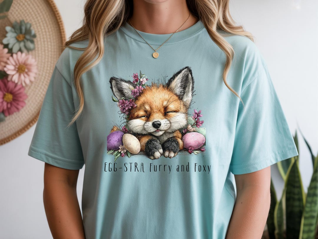 Whimsy Shirt Easter Fox Whimsical Shirt| Watercolor Pastel Eggs, Nature Lover Gift ...