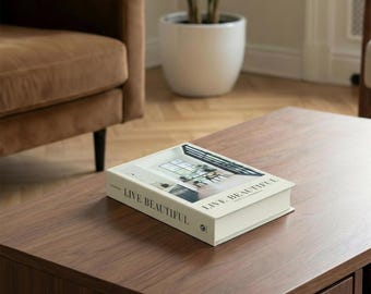 Decorative Book Box with Hidden Storage | Serene Interior Photography Cover