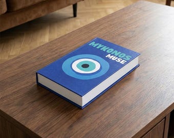 Mykonos Muse Decorative Book - Hidden Storage Box with Magnetic Closure