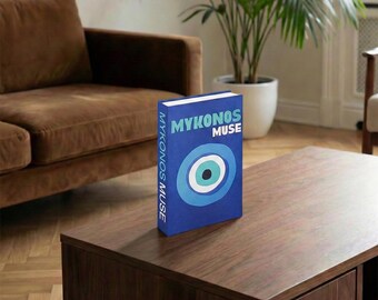 Mykonos Muse Dekoratives Buch - Versteckte Aufbewahrungsbox mit Magnetverschluss