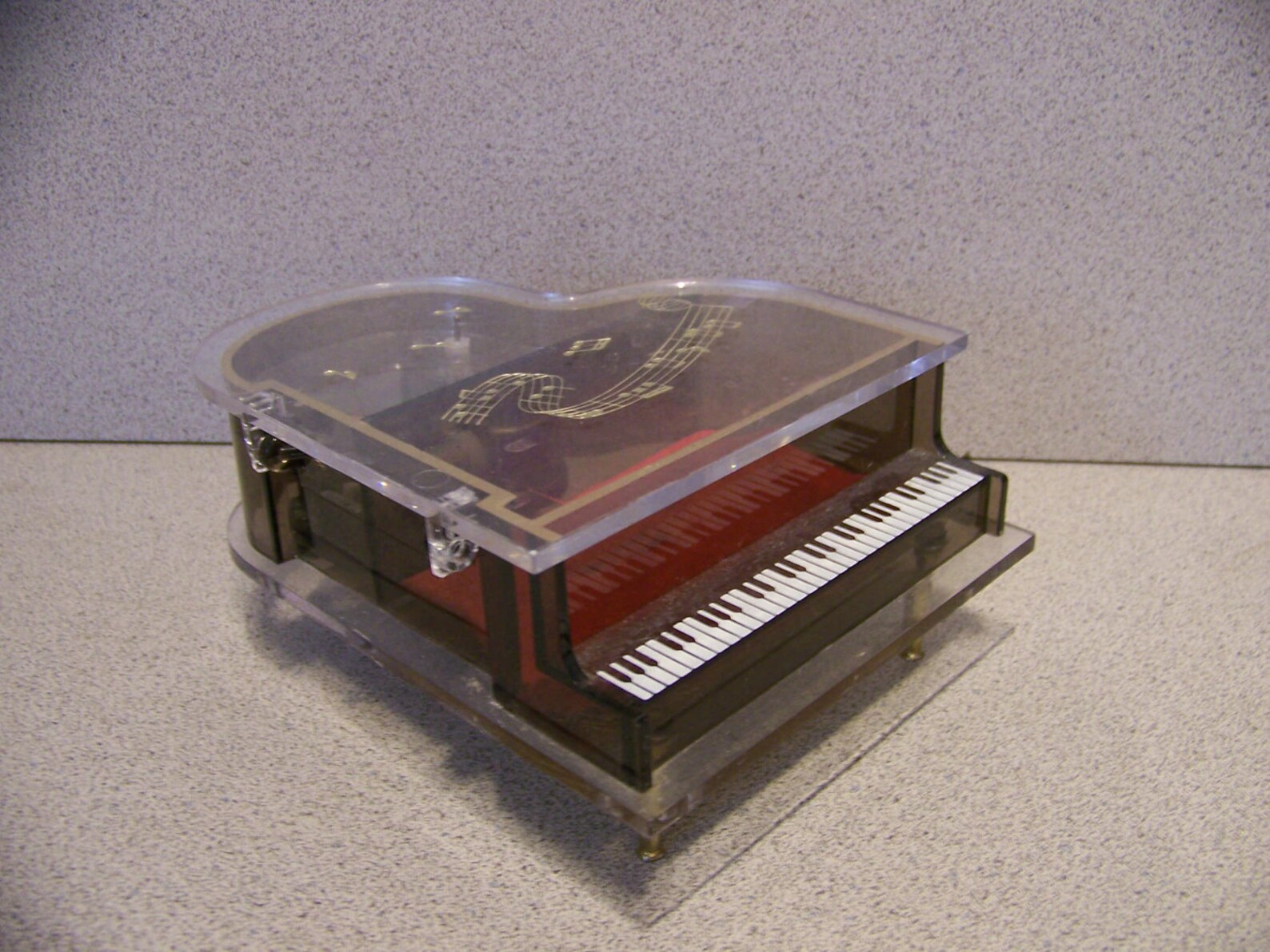 Vintage Plexiglass Piano Jewelry Music Box. Etsy