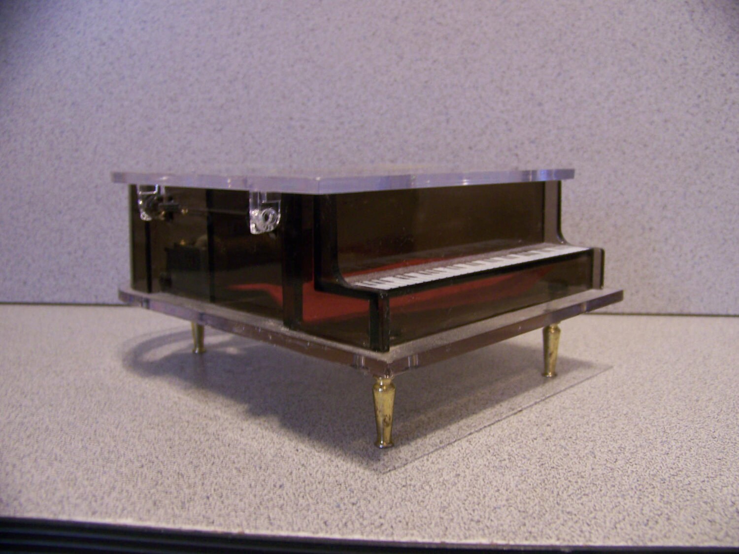 Vintage Plexiglass Piano Jewelry Music Box. Etsy