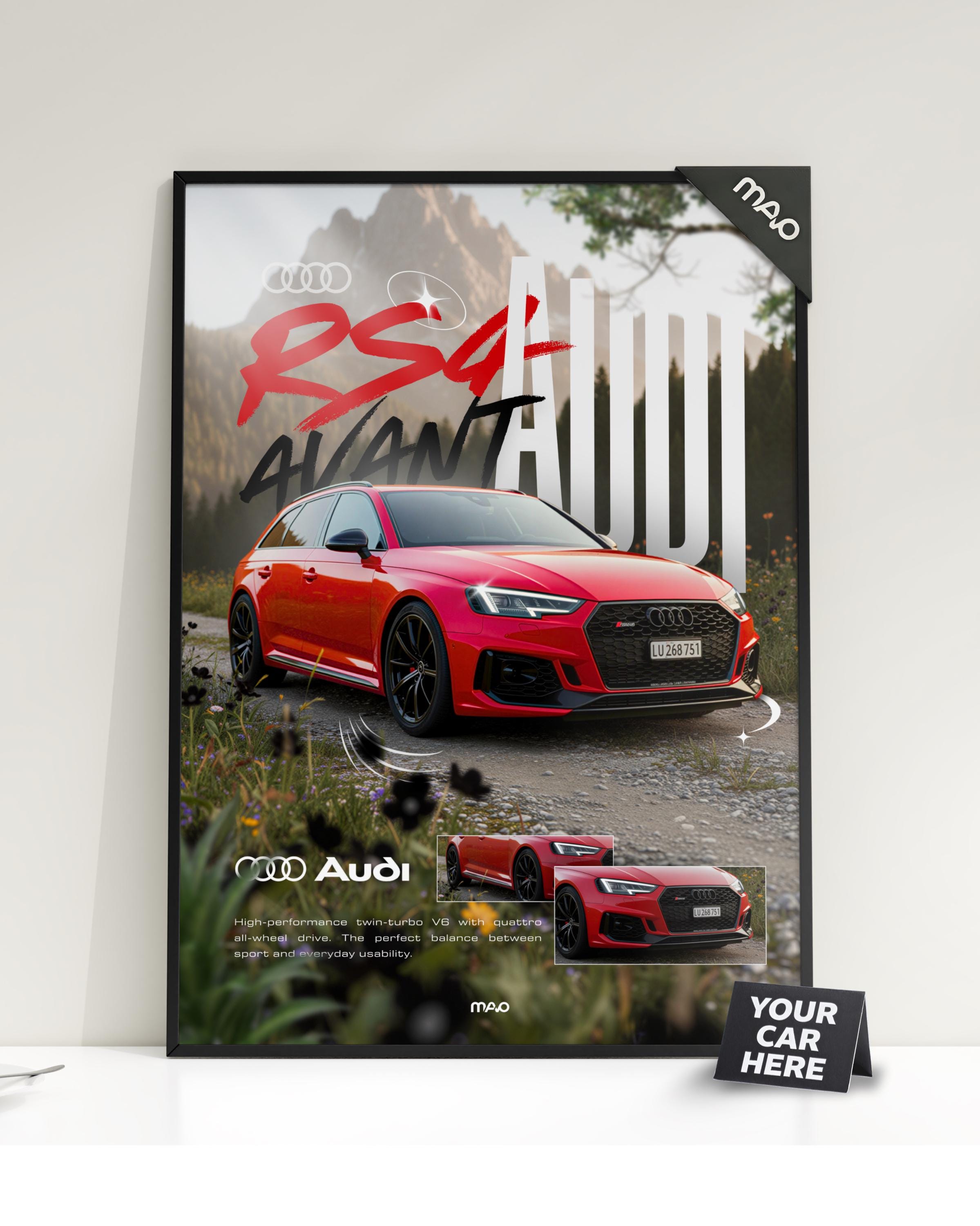 Audi Rs4 Poster - Etsy