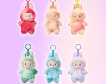 Fluffy Monster Plush Keychain Blind Box, Kawaii Bag Charm, Soft Surprise Pendant (1 Random Box)