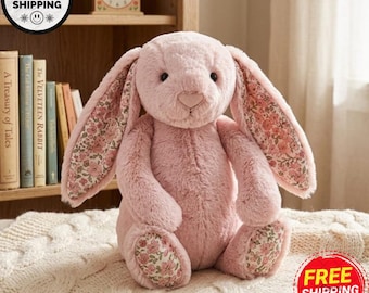 Jellycat Blossom Blush Bunny Plush | Soft Pink Floral Stuffed Rabbit