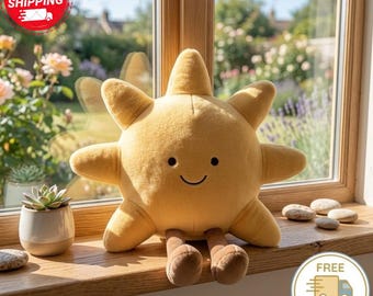 Plush Moon and Sun Pillow: Celestial Nursery Decor