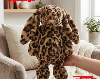 Jellycat Cobblehop Leopard Print Bunny Plush 31 cm | Soft Stuffed Animal Toy