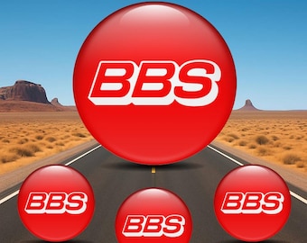 BBSホイールハブキャップロゴデカールビニールステッカー4枚セット。車のリム用。カスタム粘着ホイールセンターエンブレム。自動車ギフトに最適。