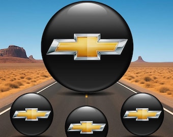 シボレー ホイールハブキャップ ロゴ デカール ビニールステッカー 4枚セット 車のリム用 カスタム粘着ホイールセンターエンブレム 自動車ギフトアイデア