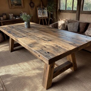 Handmade Solid Oak Dining Table – Custom Rustic Modern Design - Etsy