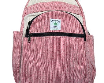 Hemp Backpack, Eco Friendly Handmade Rucksack, Sustainable Travel Bag, Unisex Everyday Pack