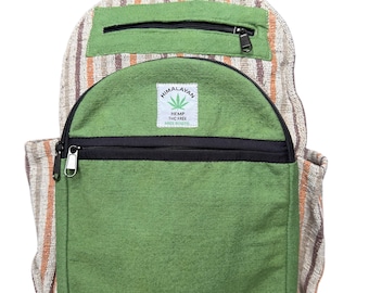 Hemp Backpack, Eco Friendly Handmade Rucksack, Sustainable Travel Bag, Unisex Everyday Pack