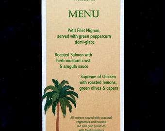 10 Palm Tree Menu Scroll Cards