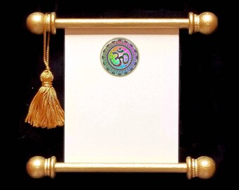 25-OM Symbol Yoga (for Yoga Enthusiasts) Scroll Place Cards