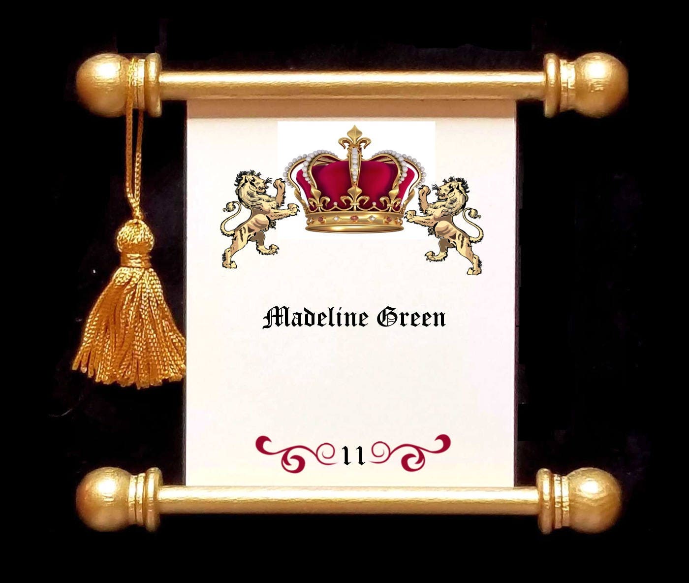 50 scroll place cards royal crown spc155 etsy scroll card