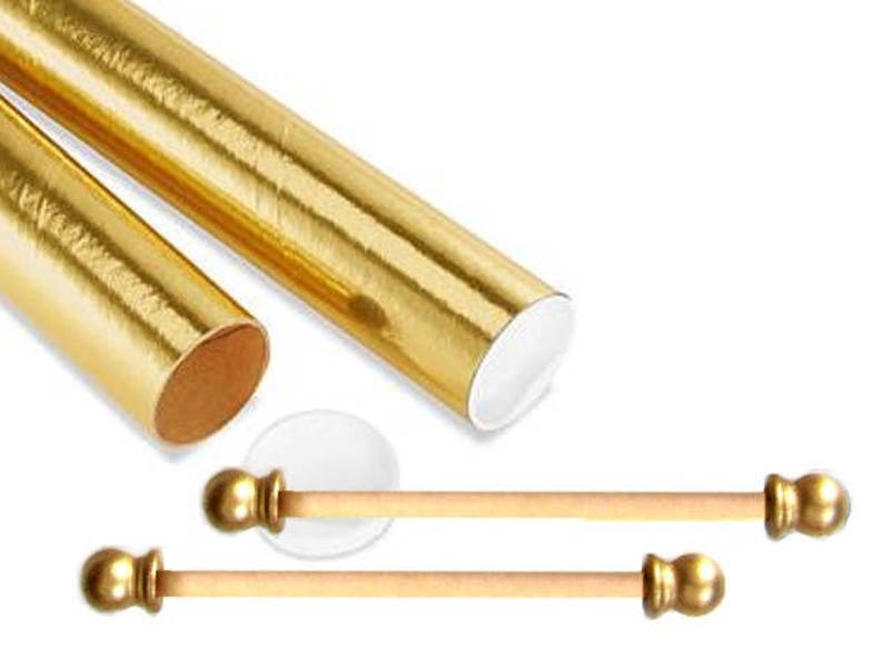 8 Inch Diy 100 Set Scroll Invitation Rods W Mailing Tubes Etsy
