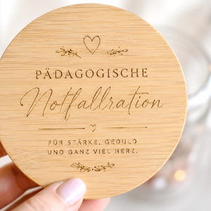 Pädagogische Notfallration – Glas mit personalisierter Gravur – liebevolles Geschenk für Erzieherin oder Lehrerin – bleibende Erinnerung afbeelding 9