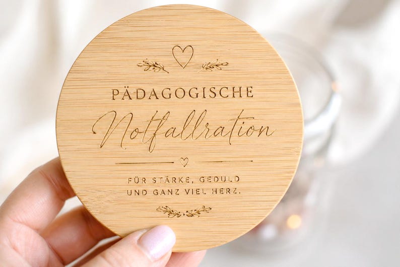 Pädagogische Notfallration – Glas mit personalisierter Gravur – liebevolles Geschenk für Erzieherin oder Lehrerin – bleibende Erinnerung afbeelding 9
