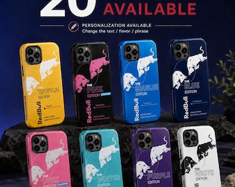Custom Red Bull Phone Case – Sport Can Cover for iPhone 17 Air 16e 15 Pro Max 14 13 | Samsung S25 Ultra S24 S23 FE | Google Pixel 10 XL 9