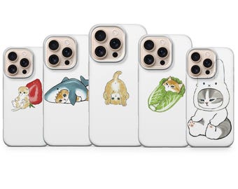 Capa para celular Mofusand – Capa com estampa de gatinho fofo para iPhone 17 Air 16e 15 Pro Max 14 13 | Samsung S25 Ultra S24 S23 FE | Google Pixel 10 XL 9